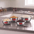 Stainless Steel Mixing Bowl Set of 4, 2730 ML, 3300 ML, 4100 ML, 4800 ML