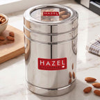 Steel Tear Container with Transparent Lid, 1000 ML