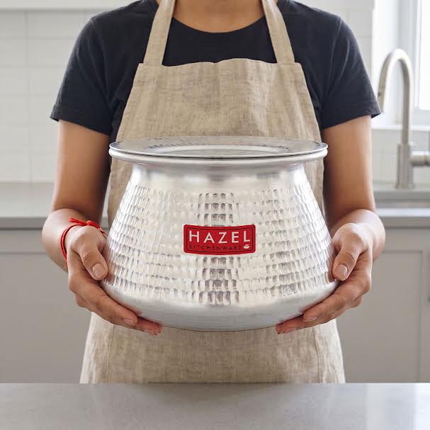 Aluminium Hammered Handi with Lid, Degri Patila Biryani Pot