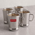 Stainless Steel Coffee Cup, 200ml, Set of 4