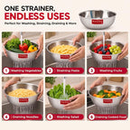 Stainless Steel Multipurpose Food Strainer, 27cm