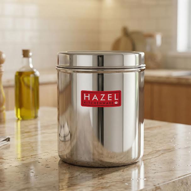 Stainless Steel Container 5 Litres, Food Grade Storage Canister with Lid