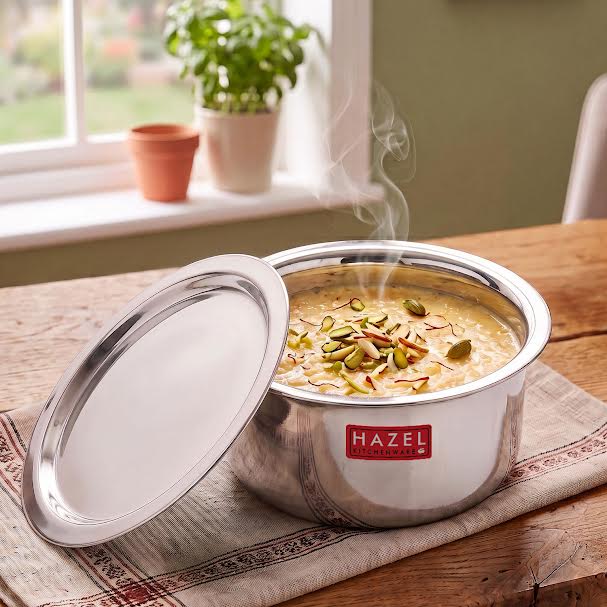 Stainless Steel Tope/Dekchi with Lid, 1000 ml, 16.5 cm