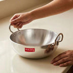 Aluminium Kadai with Handle, 2300 ML