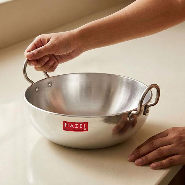 Aluminium Cooking Kadhai, Ideal for Frying, Saute & Daily Use