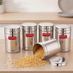 Airtight Stainless Steel Kitchen Storage Containers, 1200ml, Set of 5
