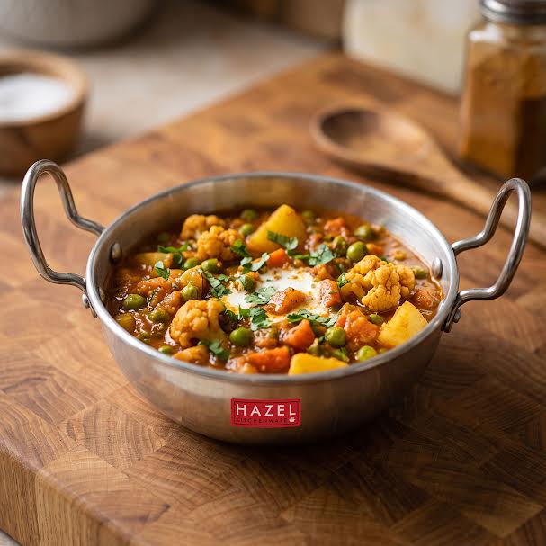 Aluminium Kadai with Handle, 1125 ML