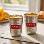 Stainless Steel Drinking Glass, Multi Purpose Glaases, 250ml, Set of 2 — close view