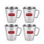 Stainless Steel  Classic Coffee Mug Set of 4, 300ML (Each)