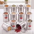 Stainless Steel Container with Transparent Lid, 1000 ML Set of 12