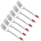 HAZEL Stainless Steel Table Fork Set of 6, 16 cm Dining Forks