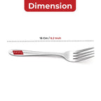 HAZEL Stainless Steel Table Fork Set of 6, 16 cm Dining Forks