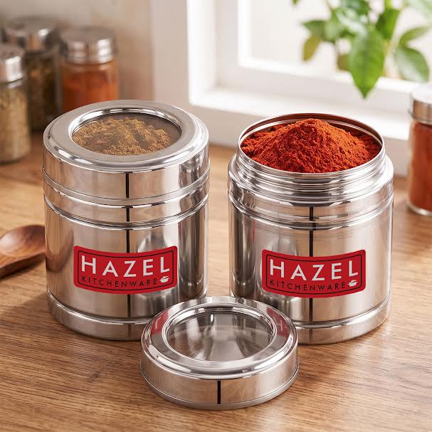 Snack Container Set with Transparent Lid, 500ML, Set of 2