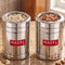 Steel Container With Transparent Lid for Snacks, Set of 2 (1400 ML Each)