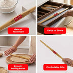 Wooden Belan /Rolling Pin for Chapati ,Puri & Papad, 36cm