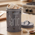 Garlic Storage Container with Lid 1kg – Grey