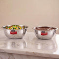 Stainless Steel Mixing Bowl Set of 2, 3300 ML, 4100 ML
