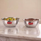 Stainless Steel Mixing Bowl Set of 2, 3300 ML, 4100 ML