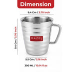 Stainless Steel Classic Coffee Cup, 300 ML