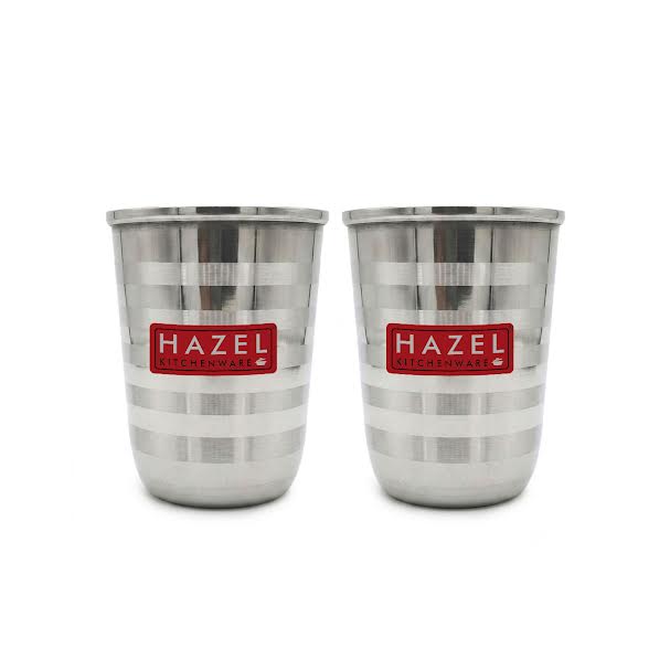 Stainless Steel Drinking Glass, Multi Purpose Glaases, 250ml, Set of 2