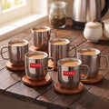 Plain Stainless Cute Coffee Mug Set of 6, 300ML (Each)
