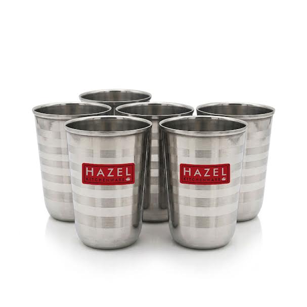 Stainless Steel Glaas, Drinking Glasses for Home, 250ml, Set of 6