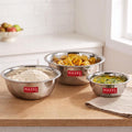 Stainless Steel Mixing Bowl Set of 3, 2100, 2730, 3300 ML