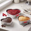 Aluminium Heart Shape Cake Mould Set of 3, 500g, 750g, 1 kg