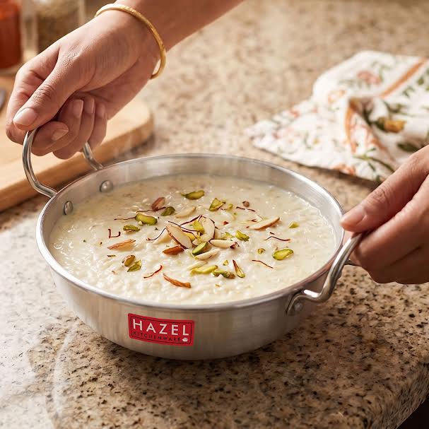 Aluminium Kadai with Handle, 1125 ML