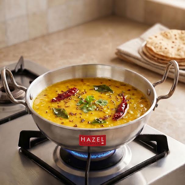 Aluminium Kadai with Handle, 1125 ML