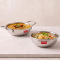 Triply Stainless Steel Kadhai/ Tasra with Induction Base, 1.2 L, 18.5 cm