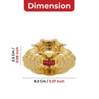 Small Brass Diya Thali, 8cm