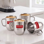 Plain Stainless Cute Coffee Mug Set  of 4, 300 ML (Each)