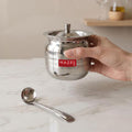 Stainless Hammered Finish Oil or Ghee Pot, 450ML