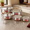 Copper Bottom Steel Urli/Handi Set with Lid – Set of 5 ( 600, 900, 1200, 1500, 1800)