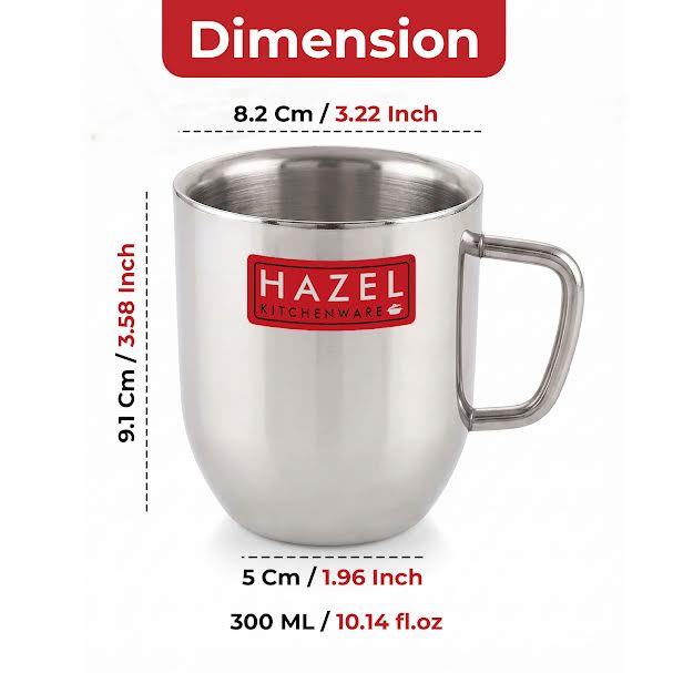 Stainless Steel Coffee Mug, 300 ML