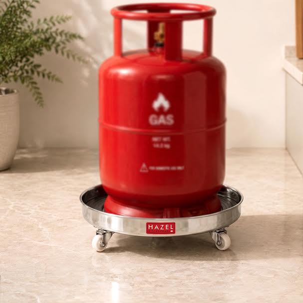 Stainless Steel Gas Cylinder Trolley with Rollers