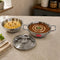 Triply Stainless Steel Induction Bottom Kadhai & Tasra With Steel Lid, 1.2 L, 18.5 cm