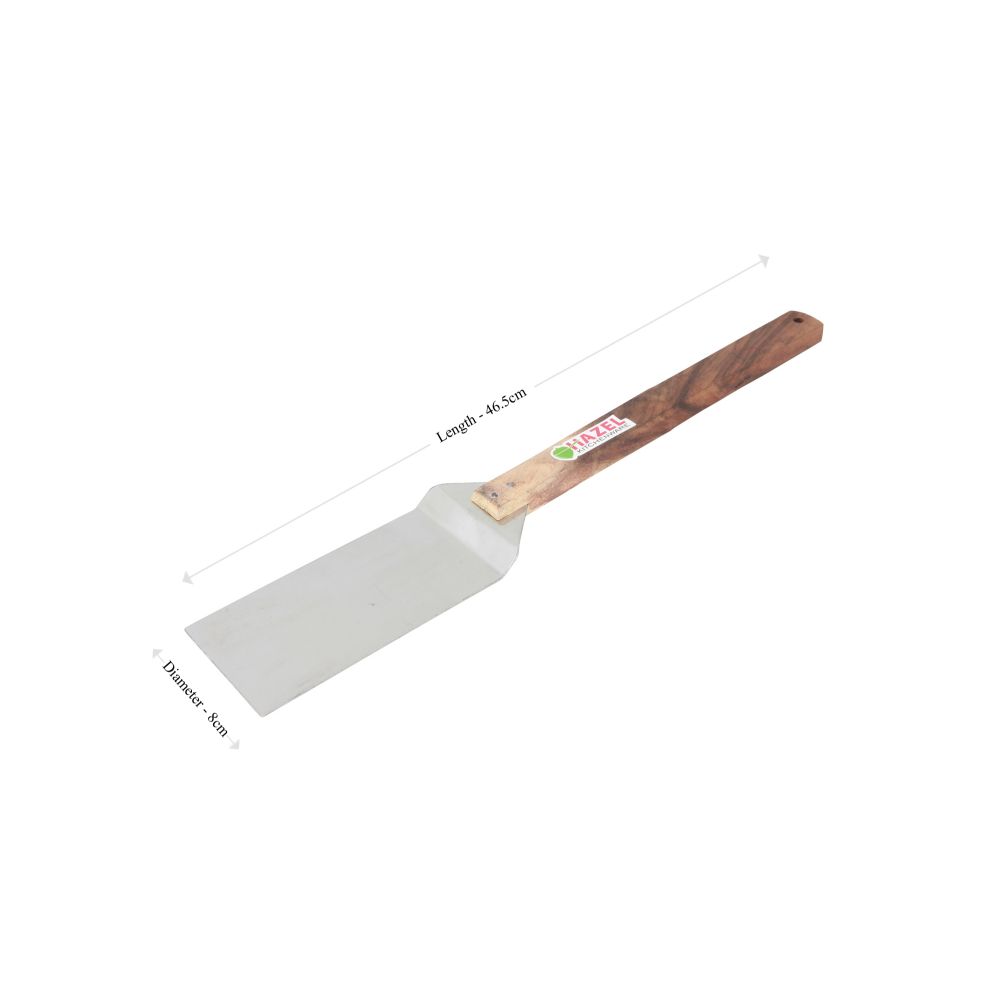 Stainless Steel Pizza Lifter – Wooden Handle, 46.5cm