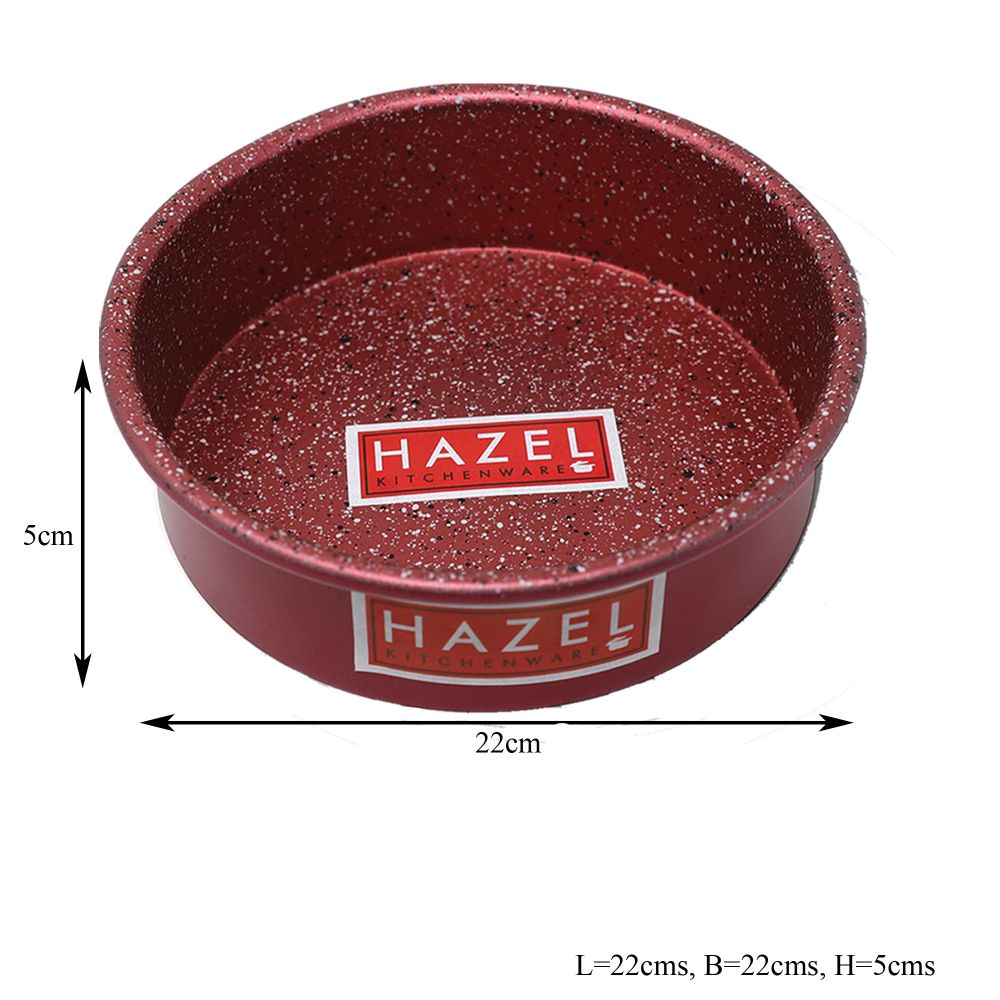 Aluminium Non Stick Round Cake Mould –  Red, 1700ML