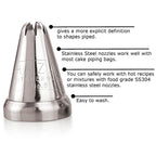 Cake Nozzle – N8 Closed Star Shape