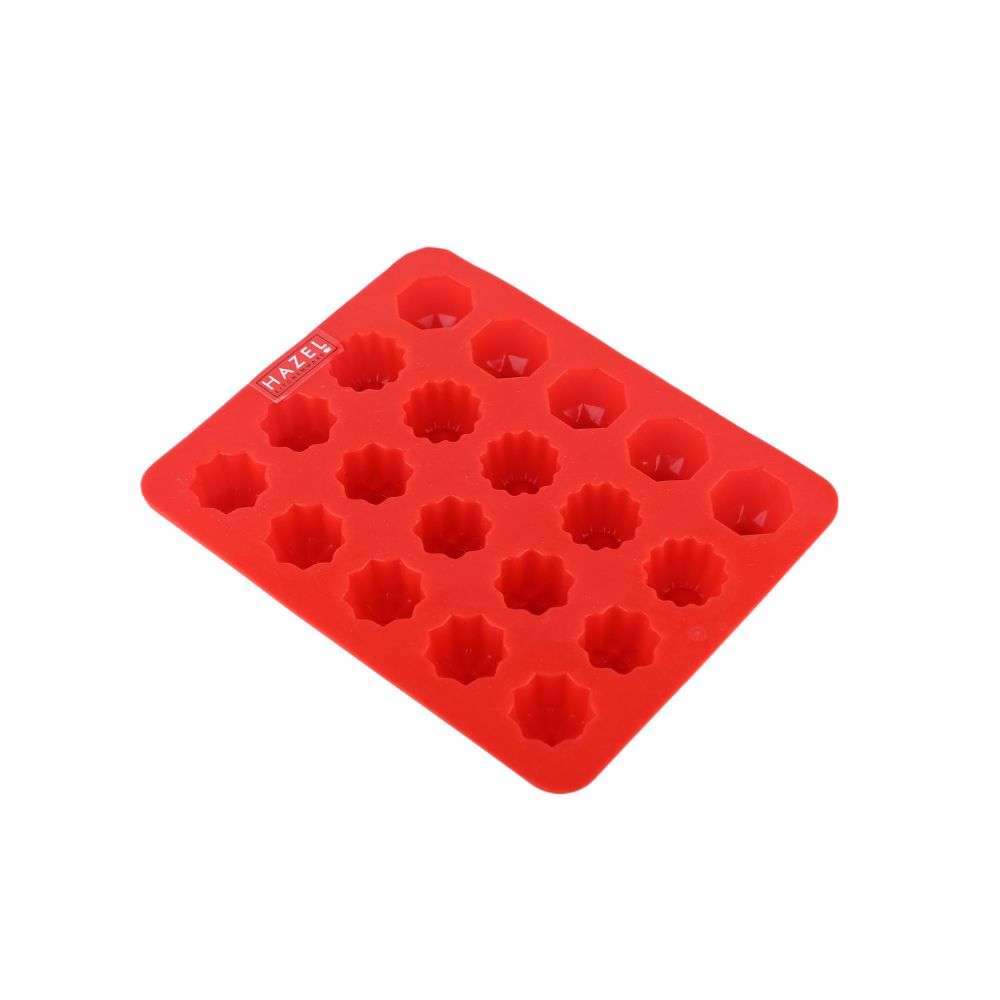 Silicone Flower & Round Chocolate Mold – Red