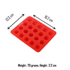 Silicone Flower & Round Chocolate Mold – Red