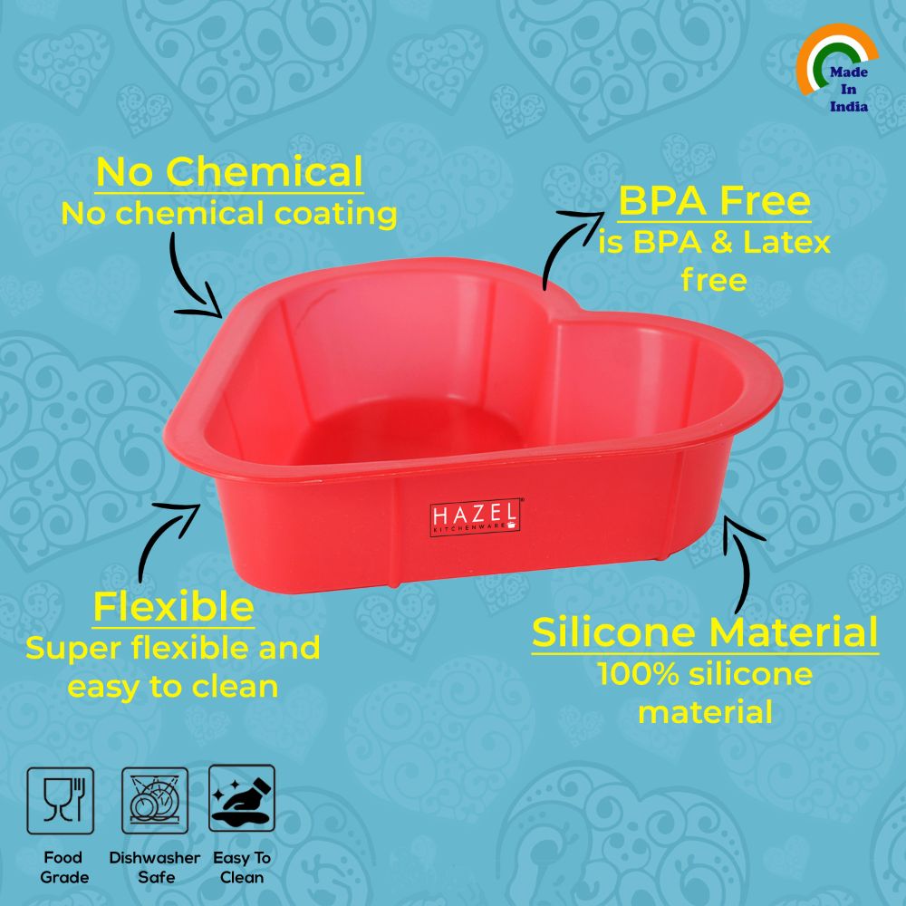 Small Silicone Heart Shape Cake Mould, 19cm
