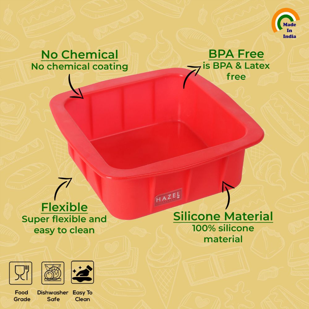 Small Silicone Square Cake Mould, 15cm