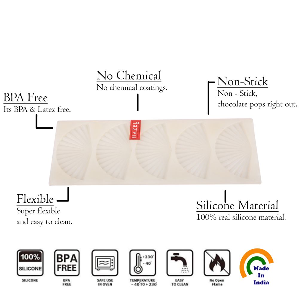 Silicone Fondant Flower Mold – 5 Cavity - alternate view 3