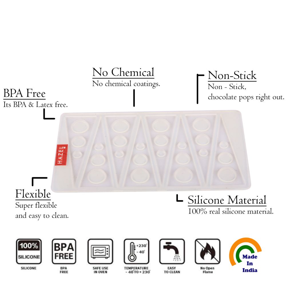 Silicone Cake Decoration Mold Triangle – 8 Cavity