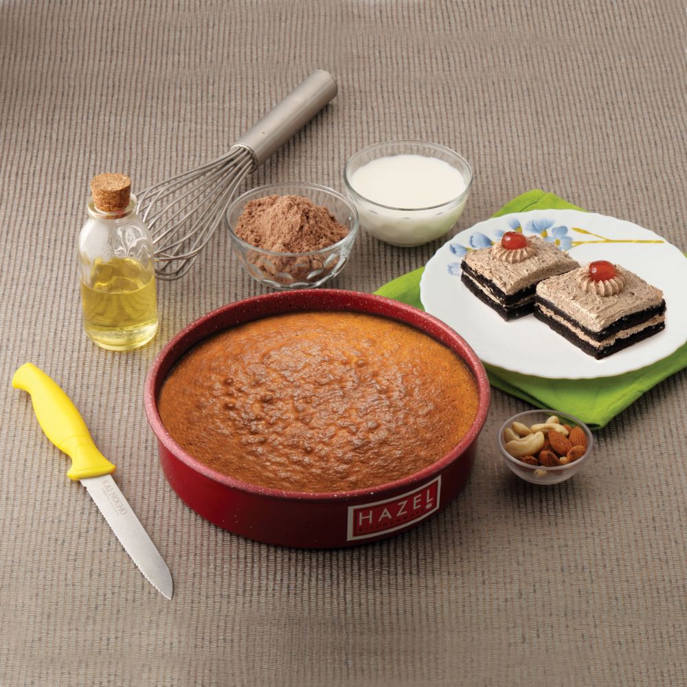 Non-Stick Aluminium Cake Mould - 8 Inch | Round Baking Tin