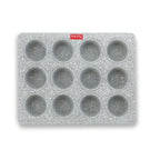 HAZEL Aluminium Muffin Tray – 12 Cups (Grey) — shown on a white background