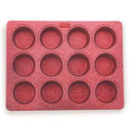 HAZEL Aluminium Non Stick Muffin Tray – 12 Cups (Red)